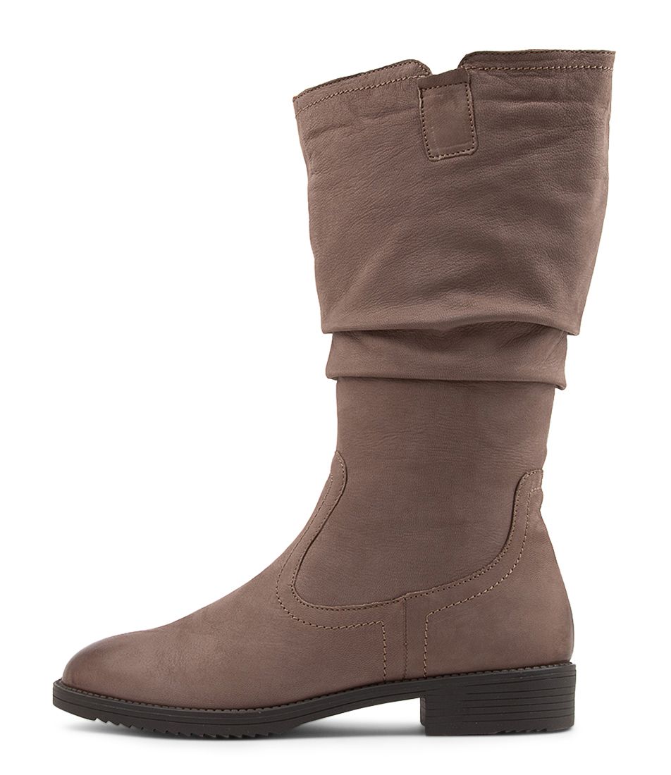 Camino Taupe Nubuck Calf Boots
