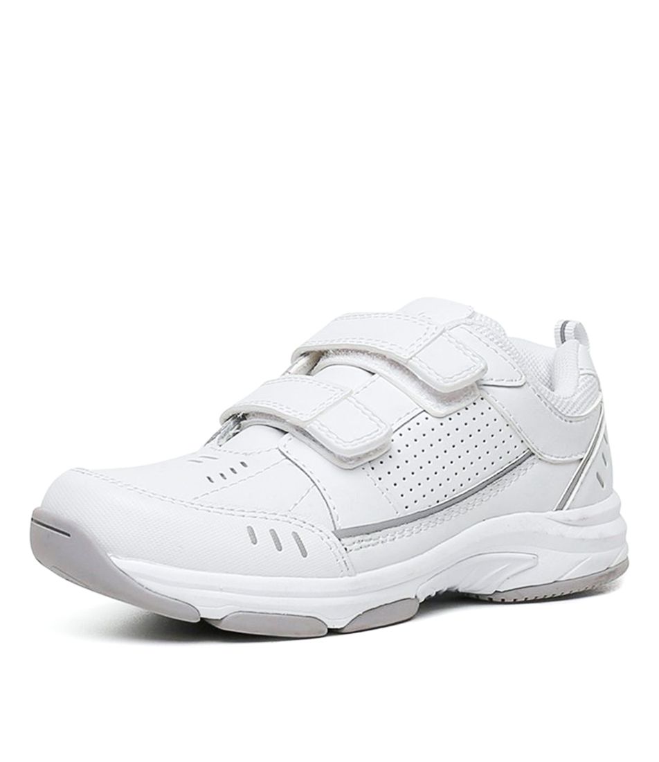 ADVANCE VEL WHITE LEATHR