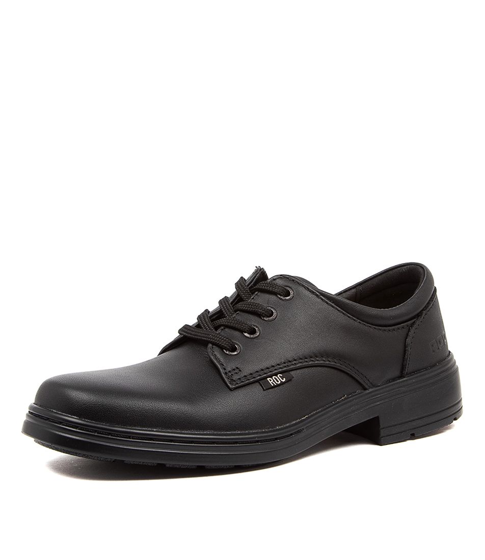 LARRIKIN JNR BLK LEATHER