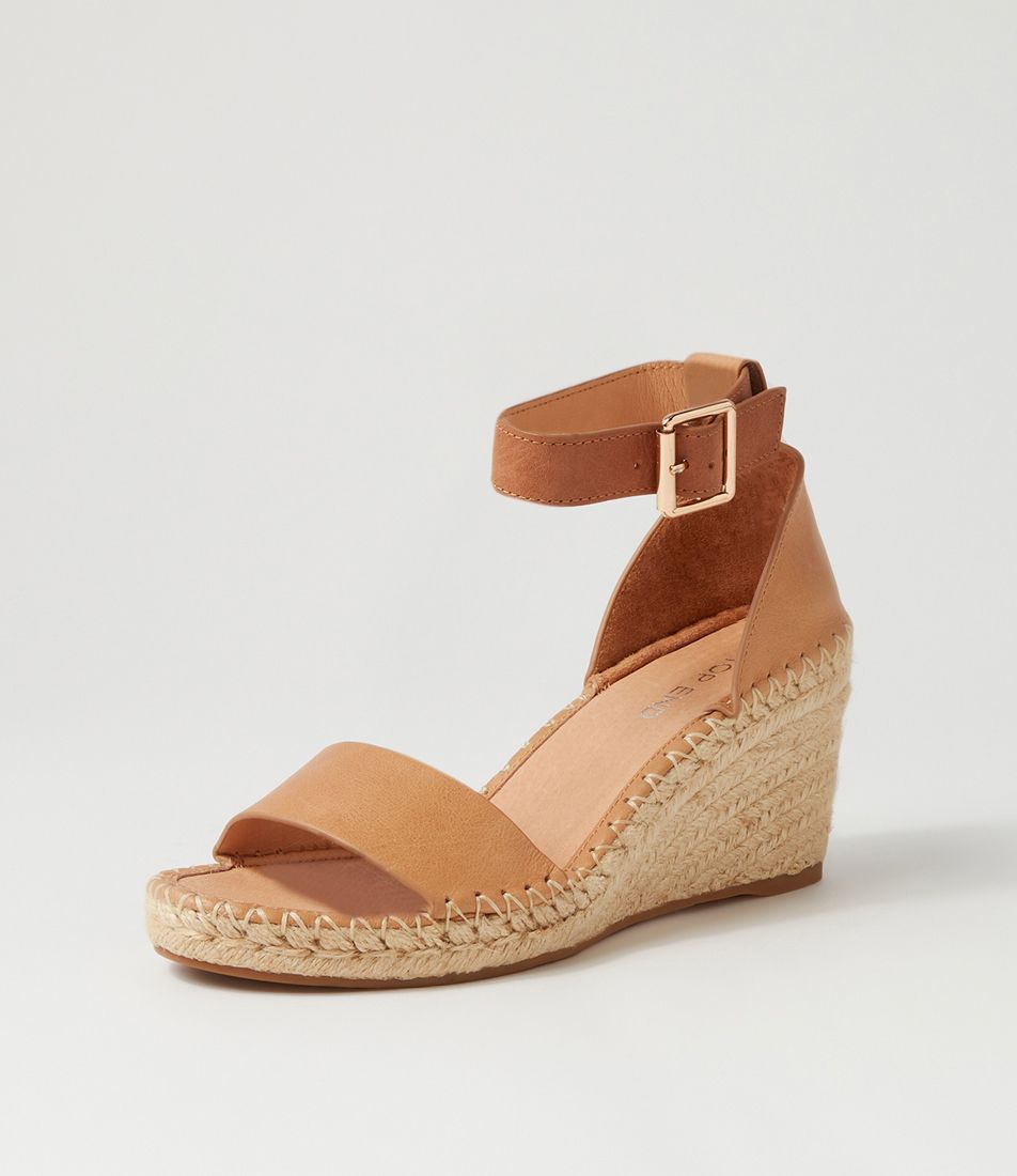 Gonice Cappuccino Tan Leather Espadrilles