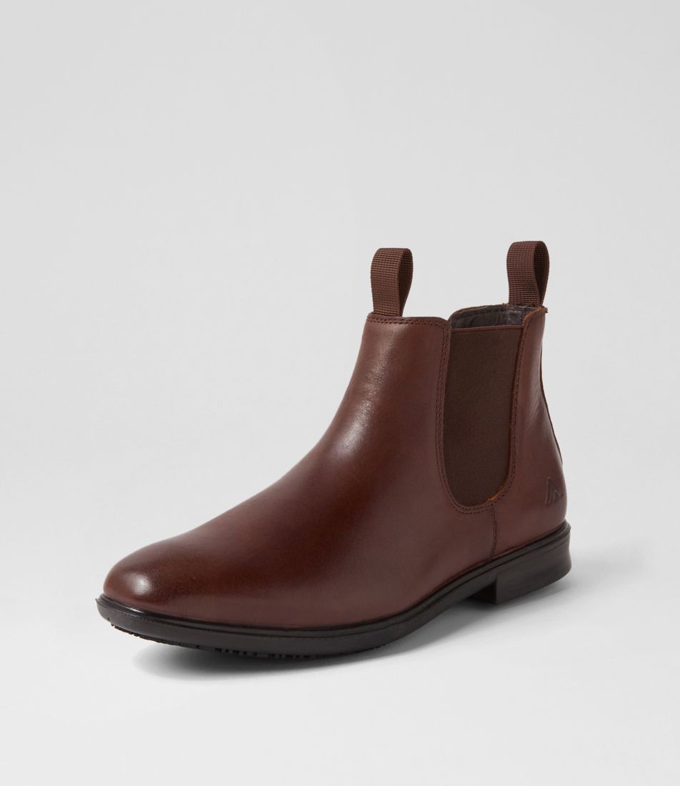 Persist Dark Brown Leather Chelsea Boots
