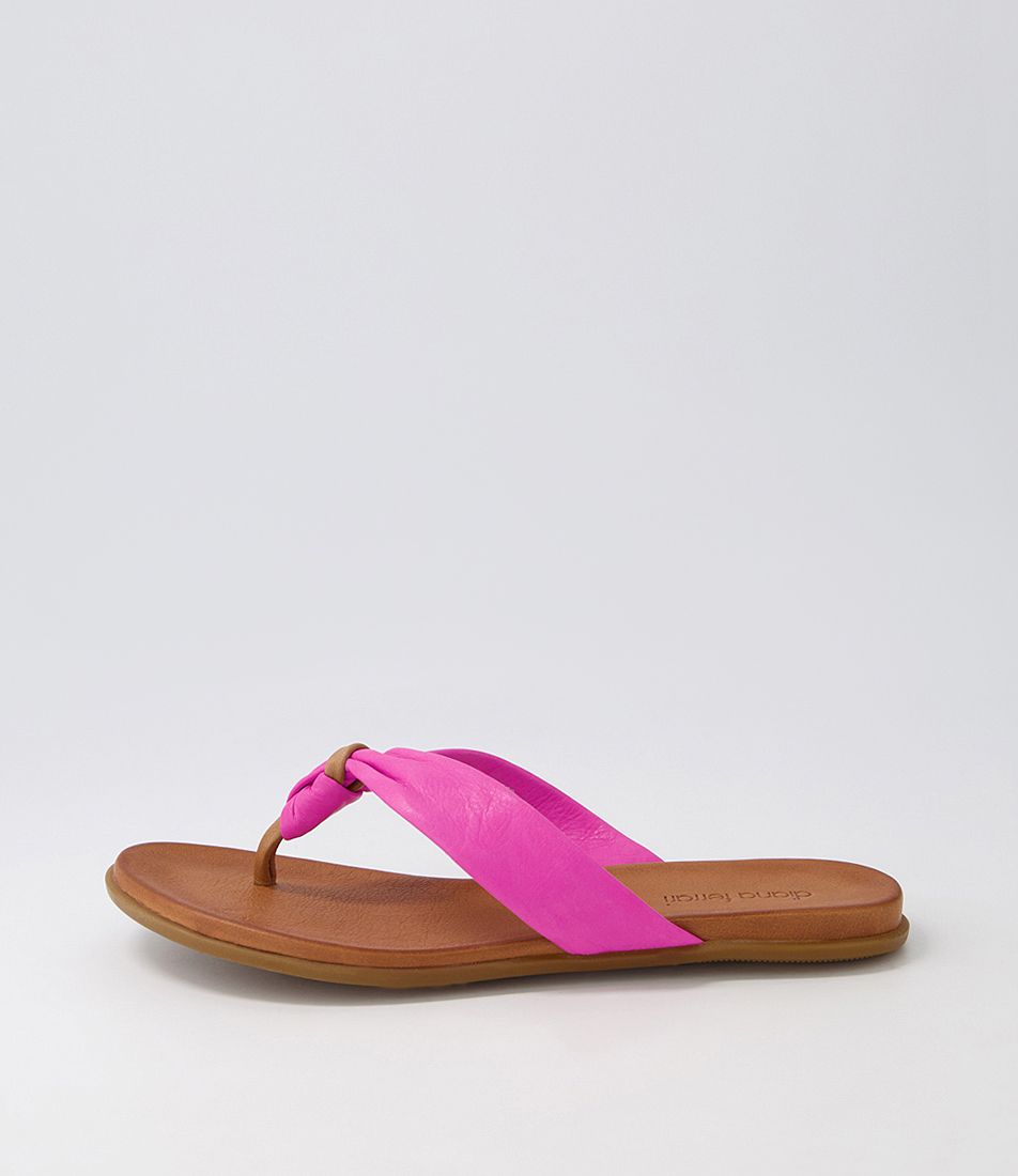 Kaite Fuchsia Leather Sandals
