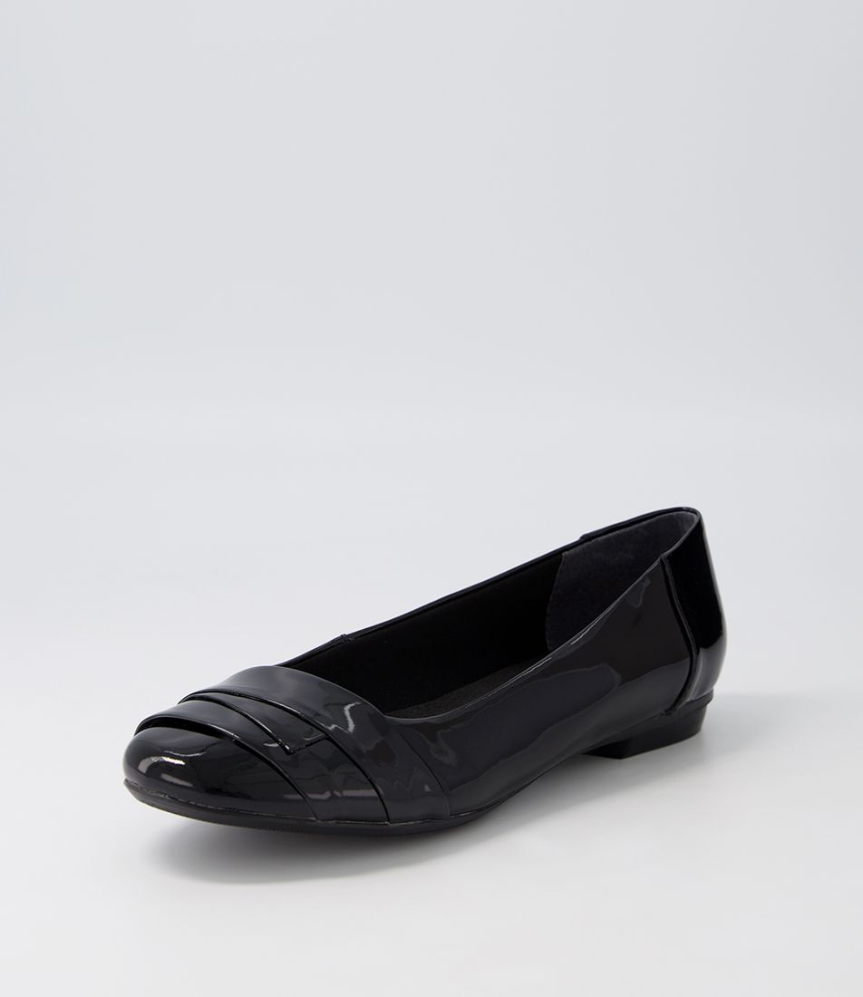 Claudea Black Patent Leather Ballet Flats