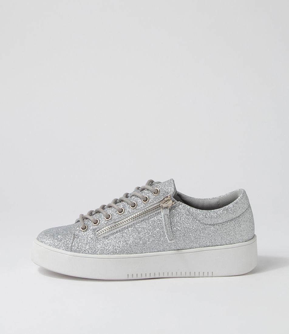 Liberace Silver Glitter Sneakers