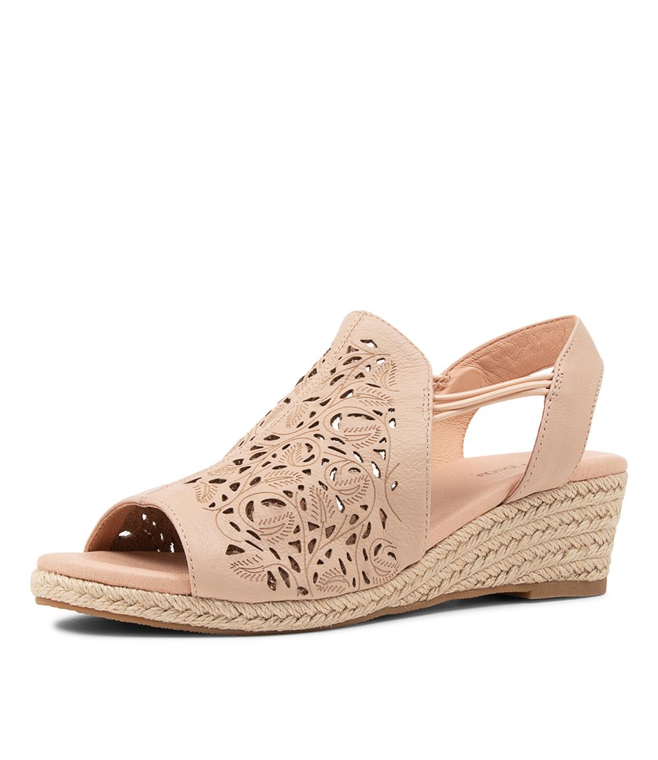Hannah Dark Nude Leather Sandals