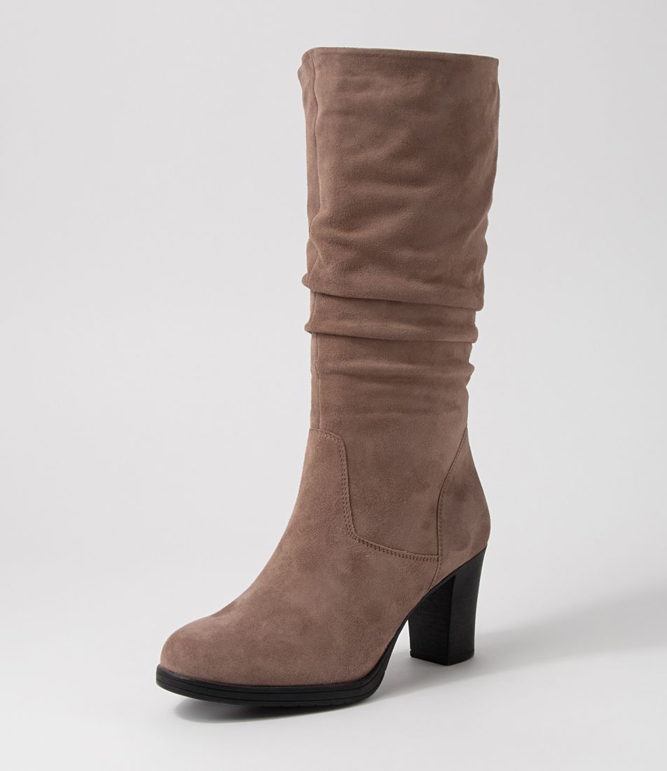 Barmah Taupe Suede Calf Boots