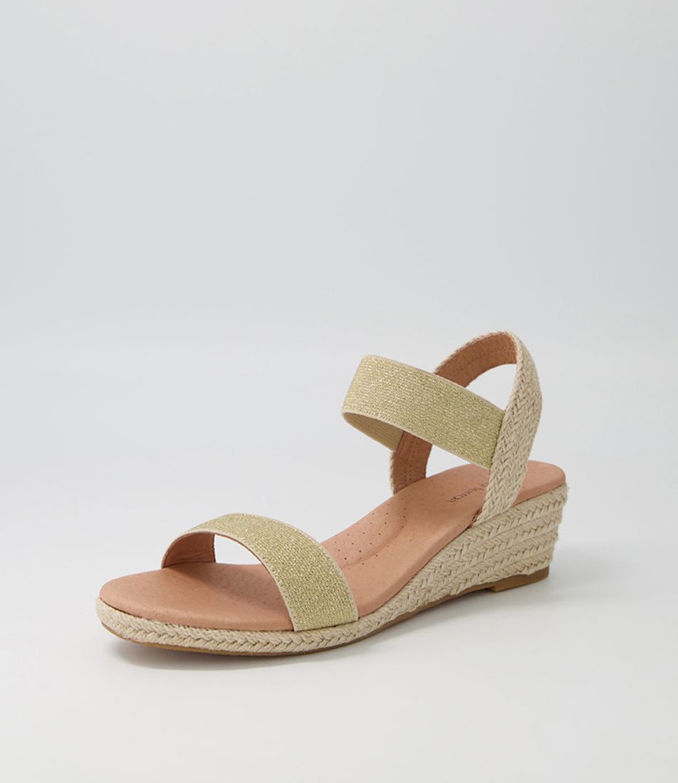 Helina Platinum Metallic Elastic Sandals