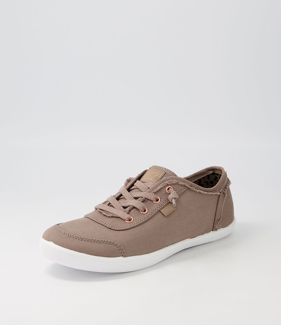 Mynka Taupe Canvas Sneakers