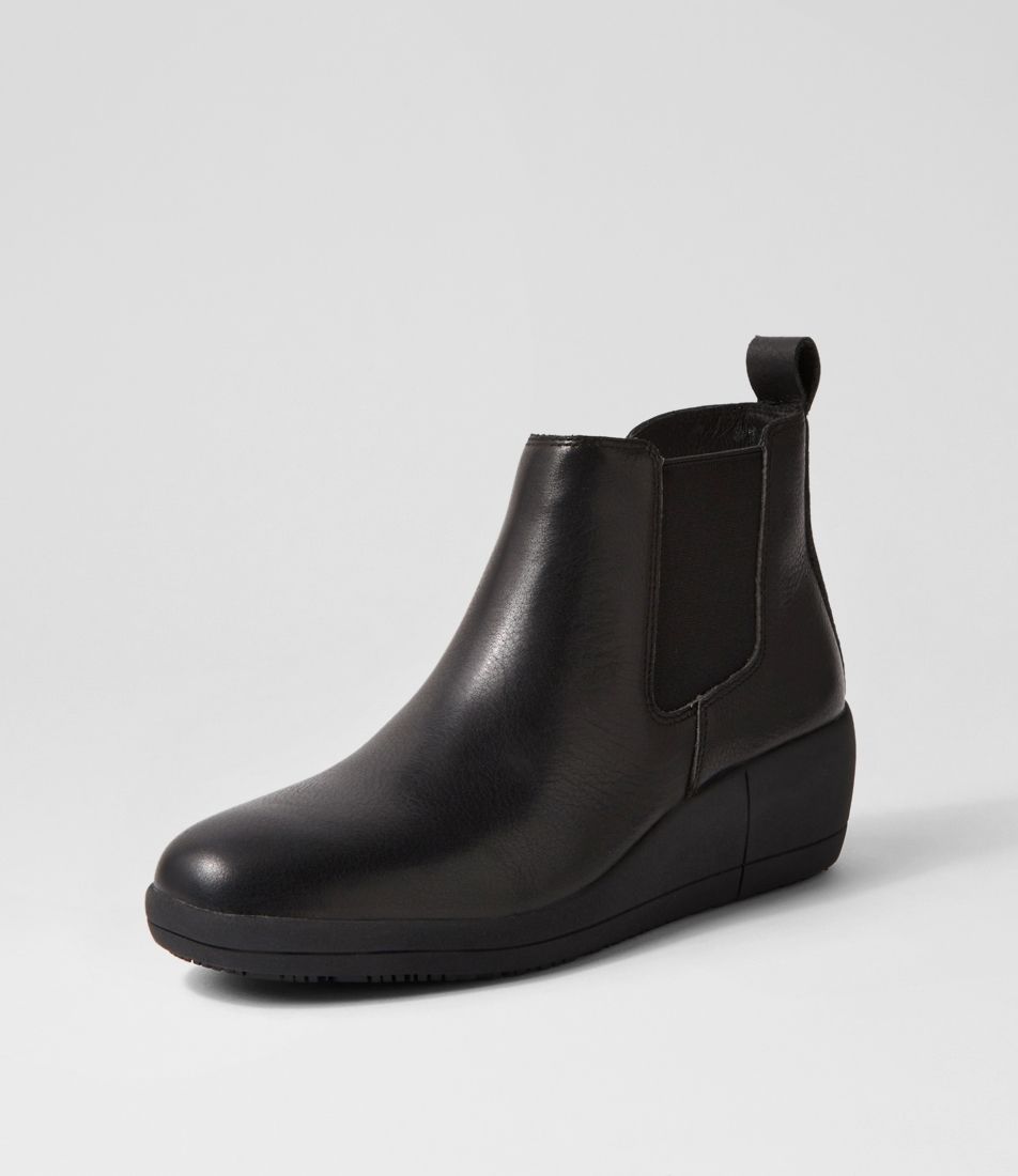 Blinkie Black Leather Ankle Boots