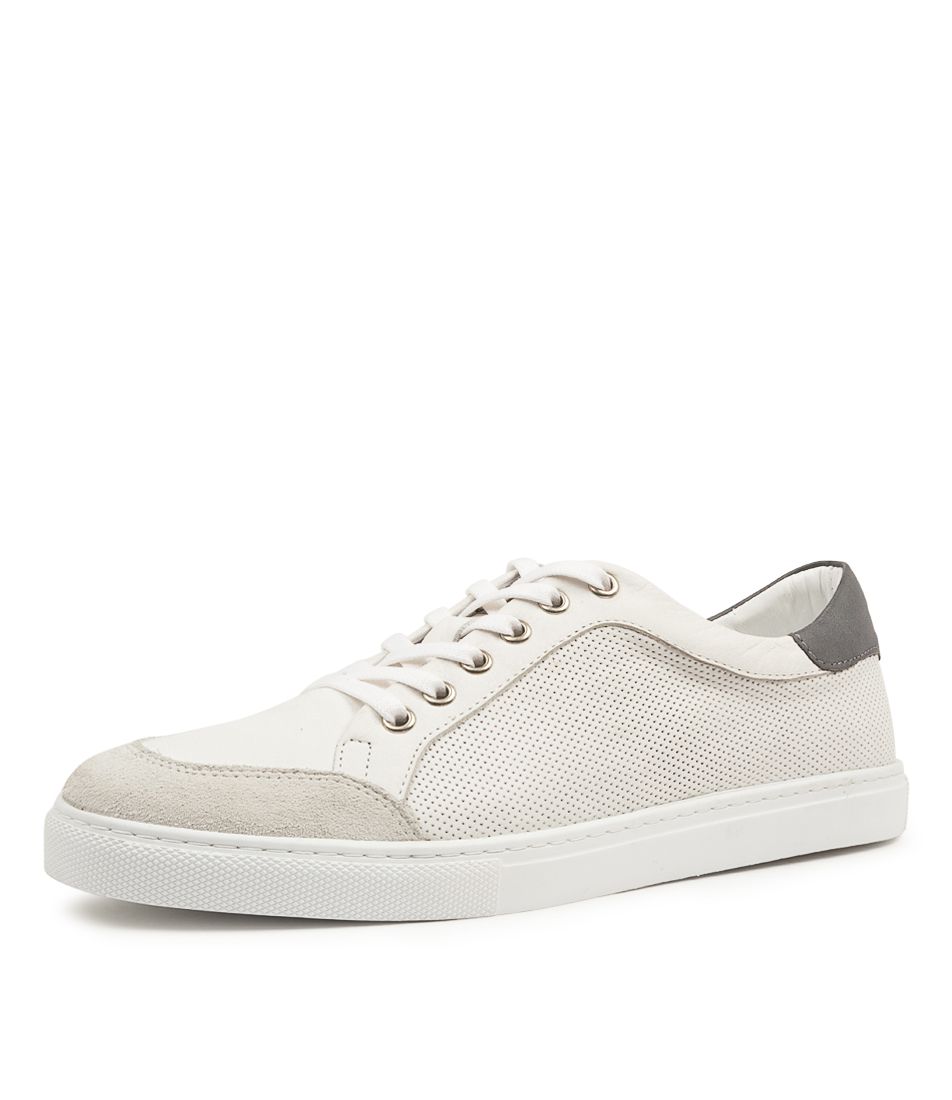SAMSUN WHITE-GREY LEATHER
