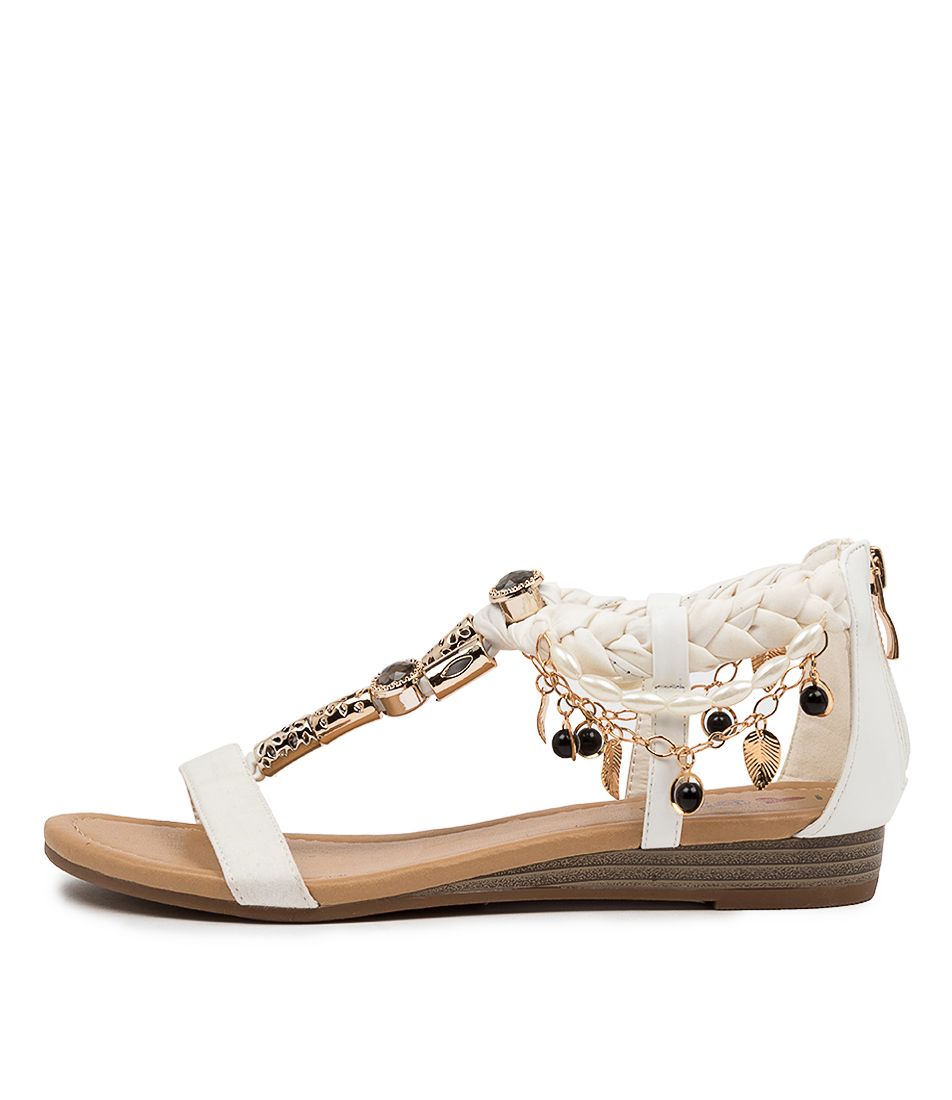 Scot White Sandals
