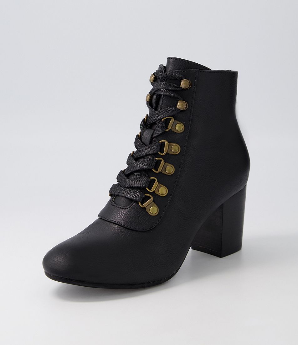 Maya Black Lace Up Boots