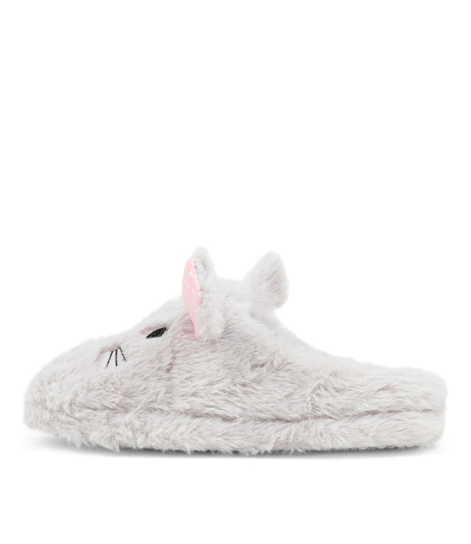 Bunny Light Grey Fabric Slippers