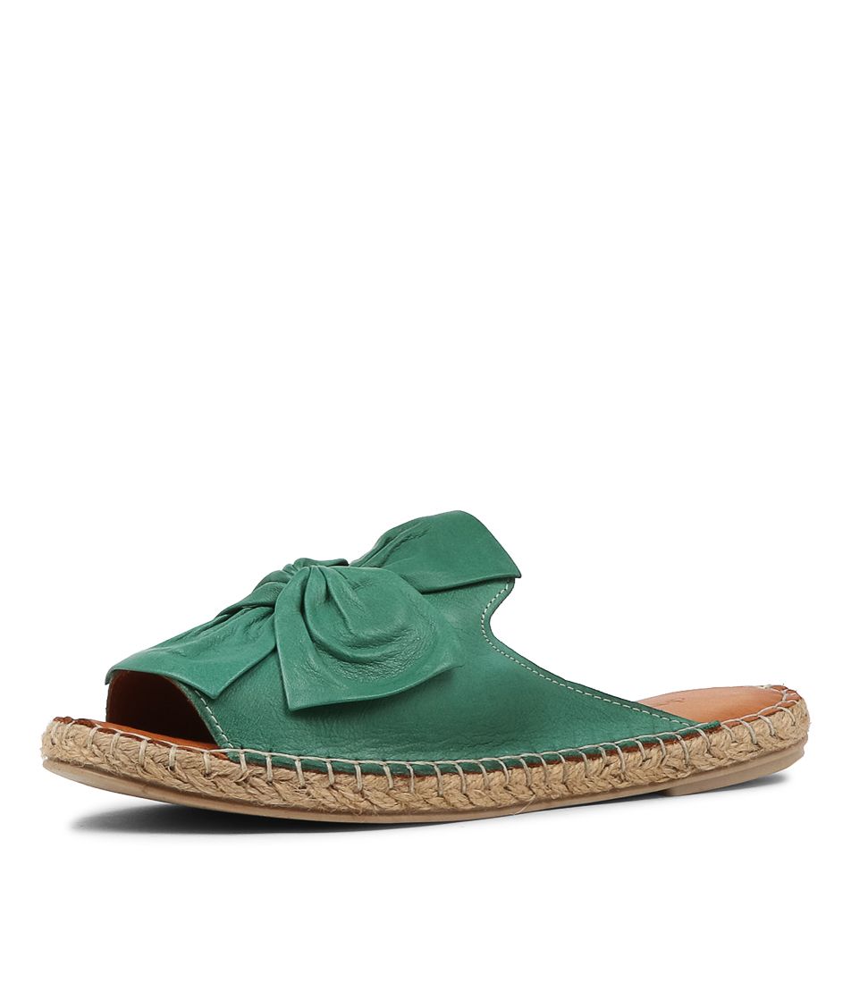 Pecor Emerald Leather Espadrilles
