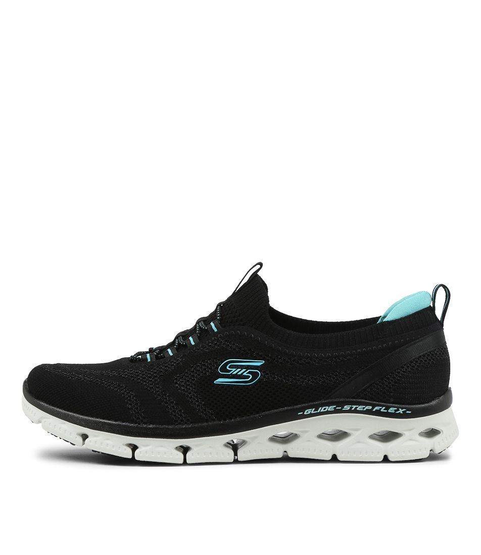 Glide Black Light Blue Mesh Sneakers