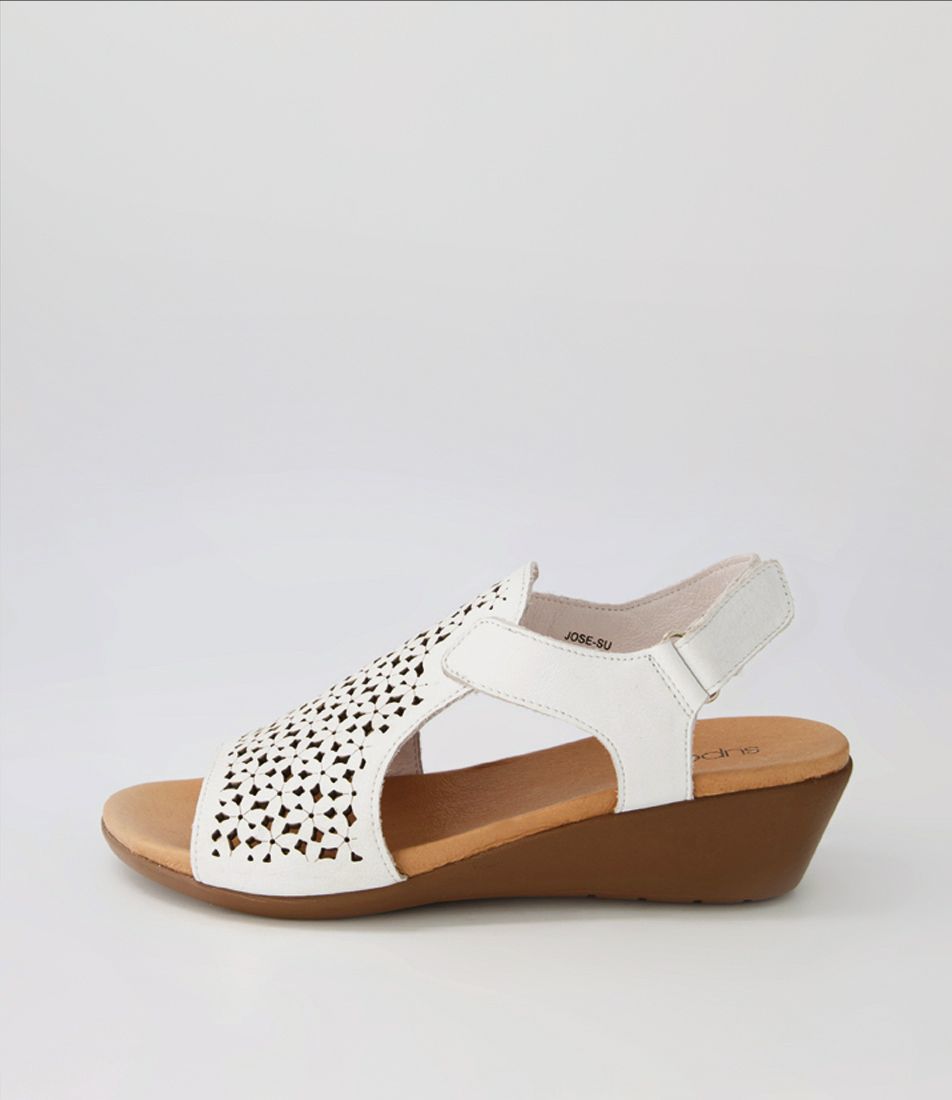 Jose White Leather Sandals TS