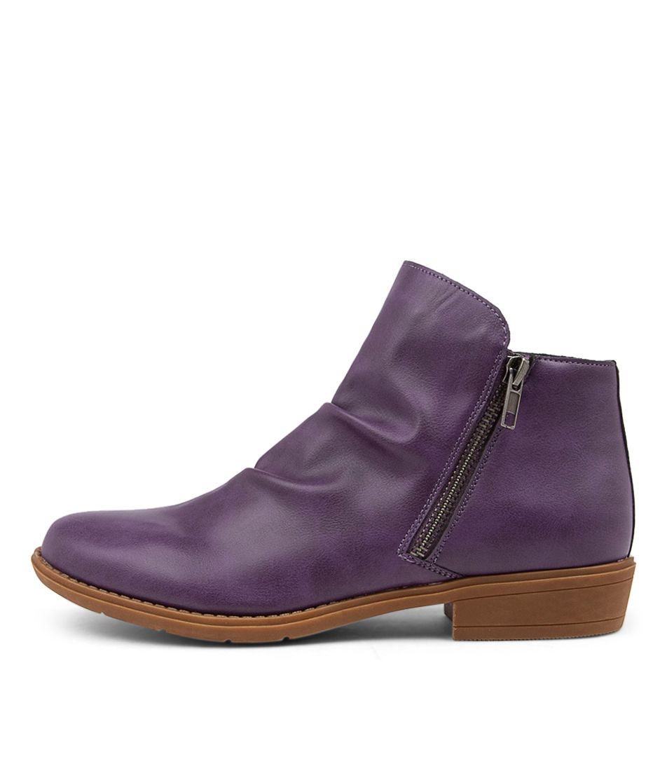 Rosie Purple Ankle Boots