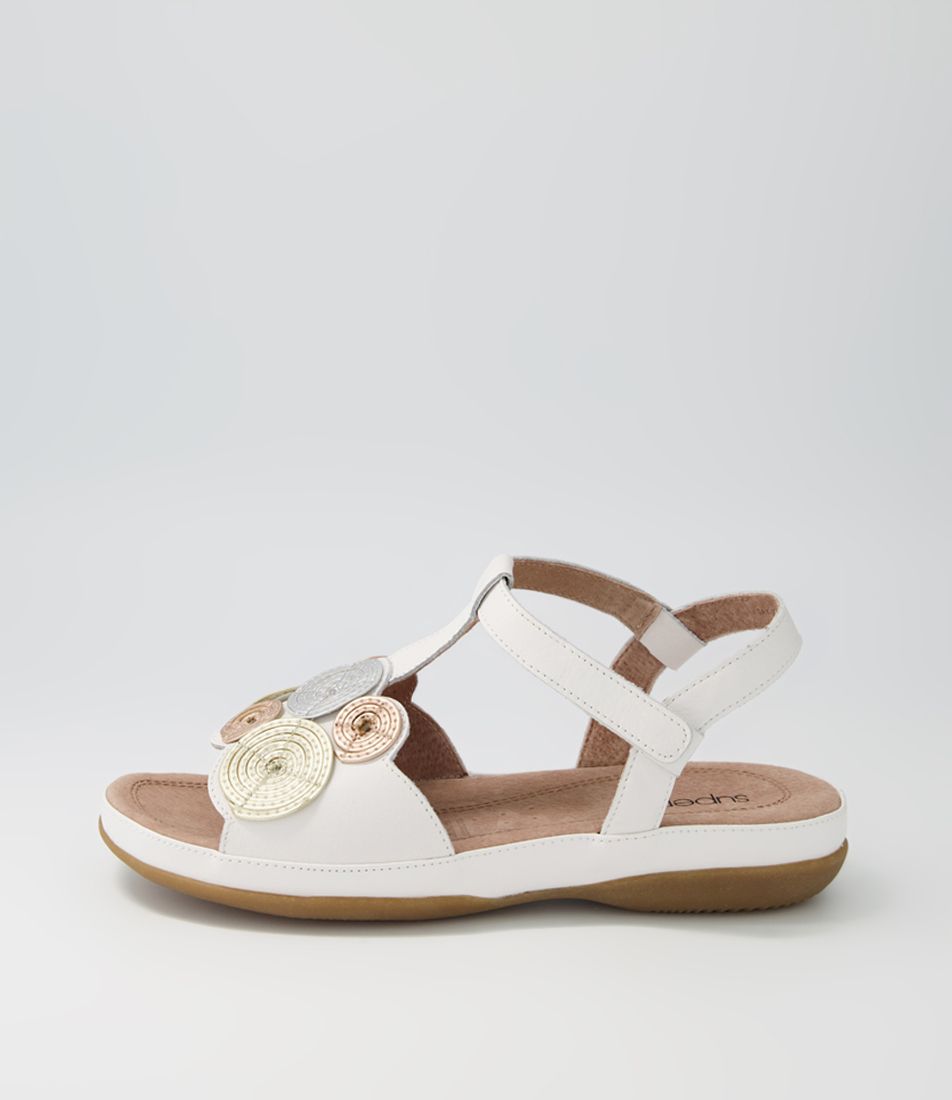 Say White Multi Sandals