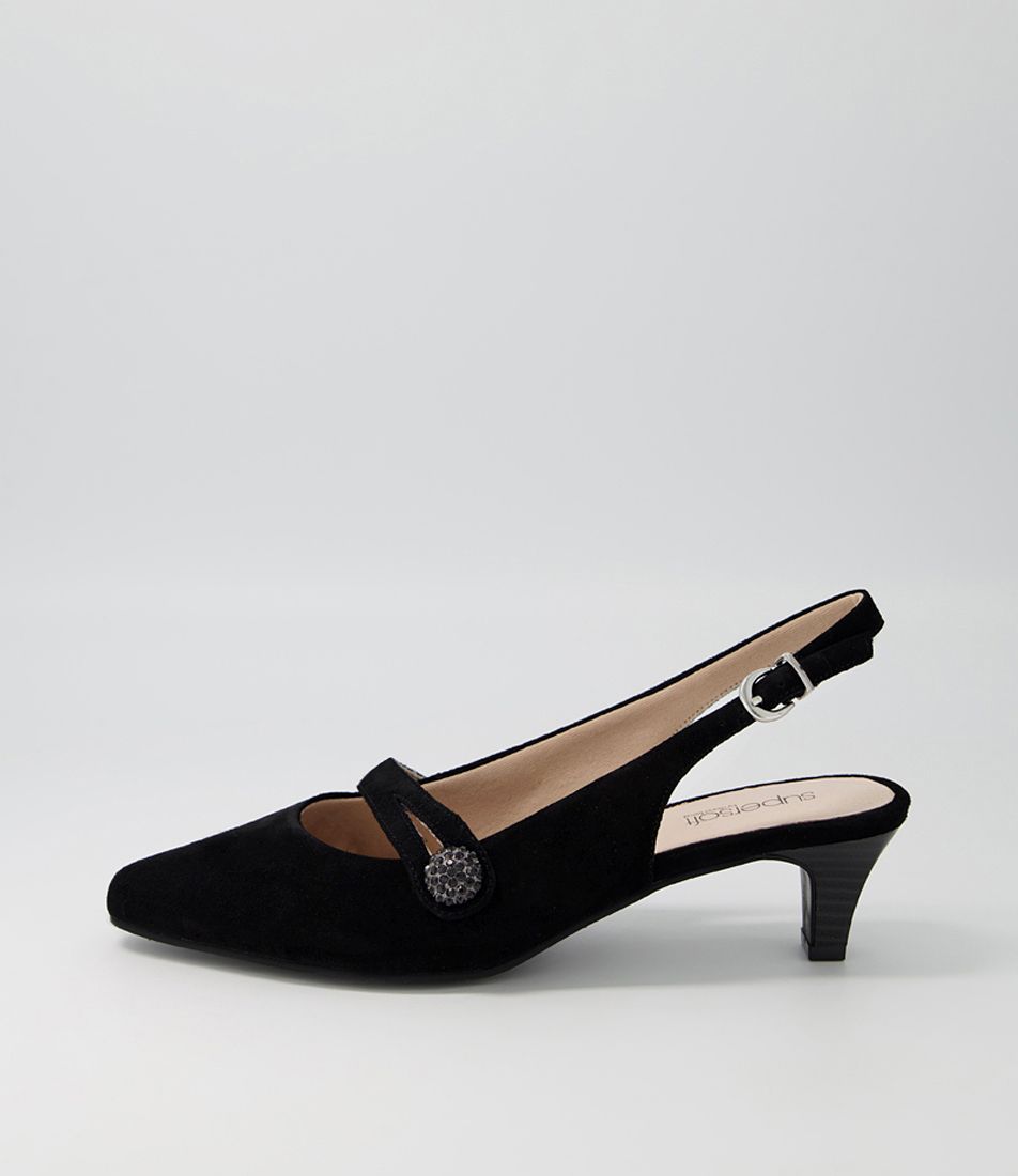 Lisshle2 Black Suede Heels