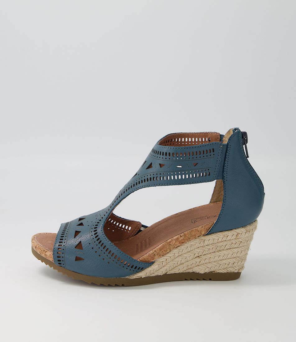 Alain Denim Leather Espadrilles