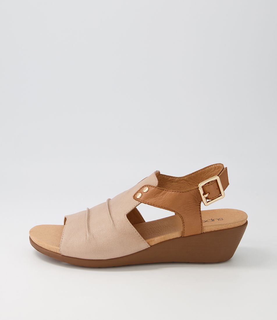 Jarinsely Caf茅 Dark Tan Leather Sandals