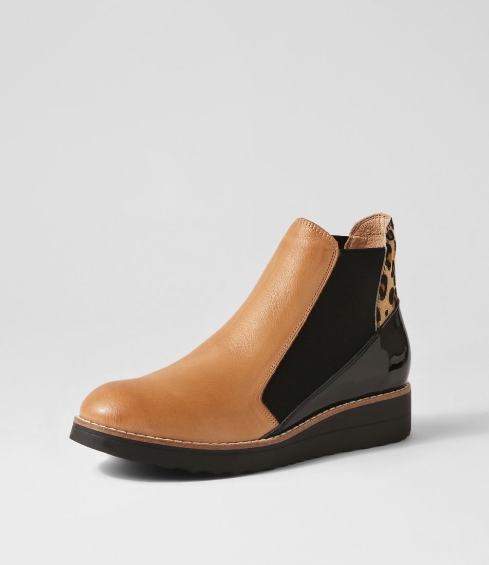 Osiel Dark Tan Black Multi Chelsea Boots