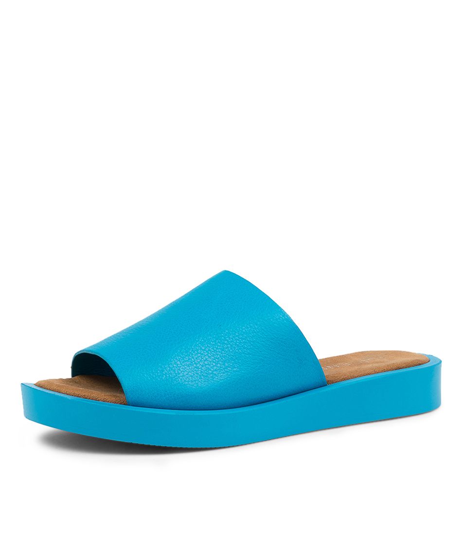 FARON TURQUOISE AQUA SOLE LEATHER