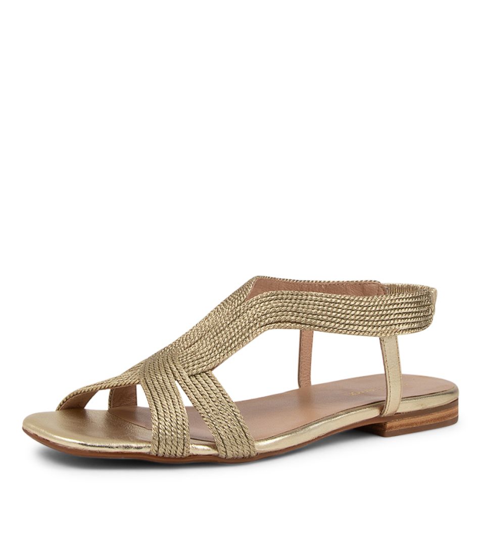 Adera Gold Rope Leather Sandals