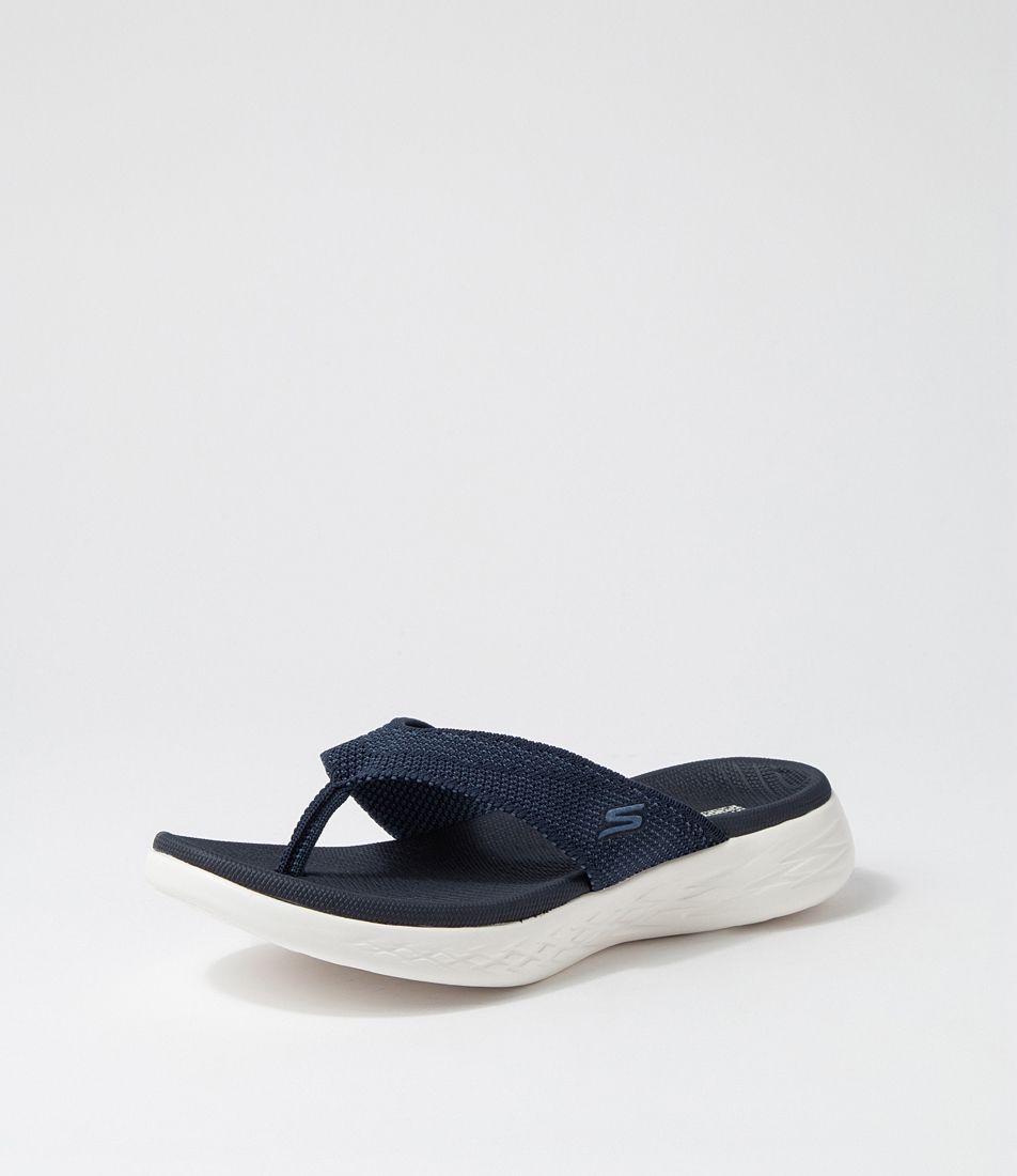 On Navy Textile Slides