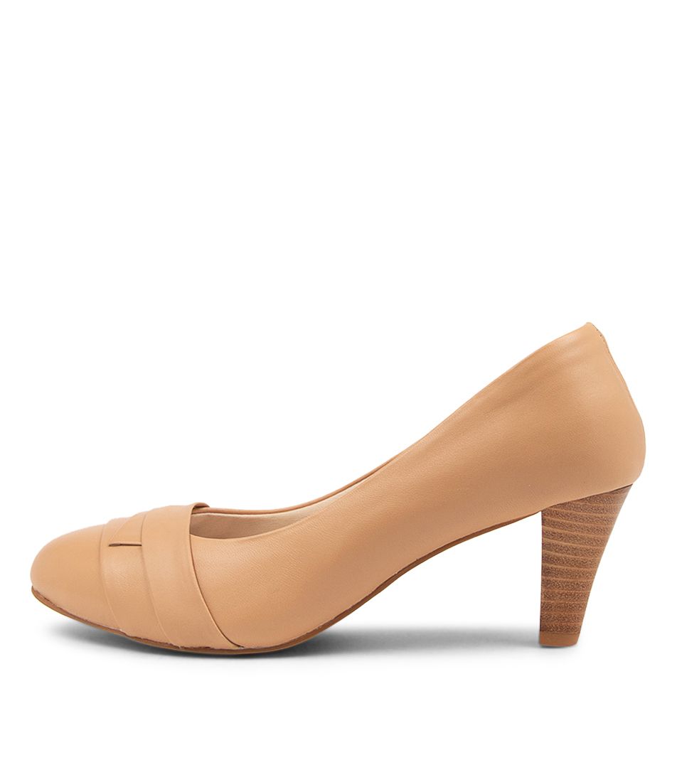 JANINA2 NUDE LEATHER HEELS