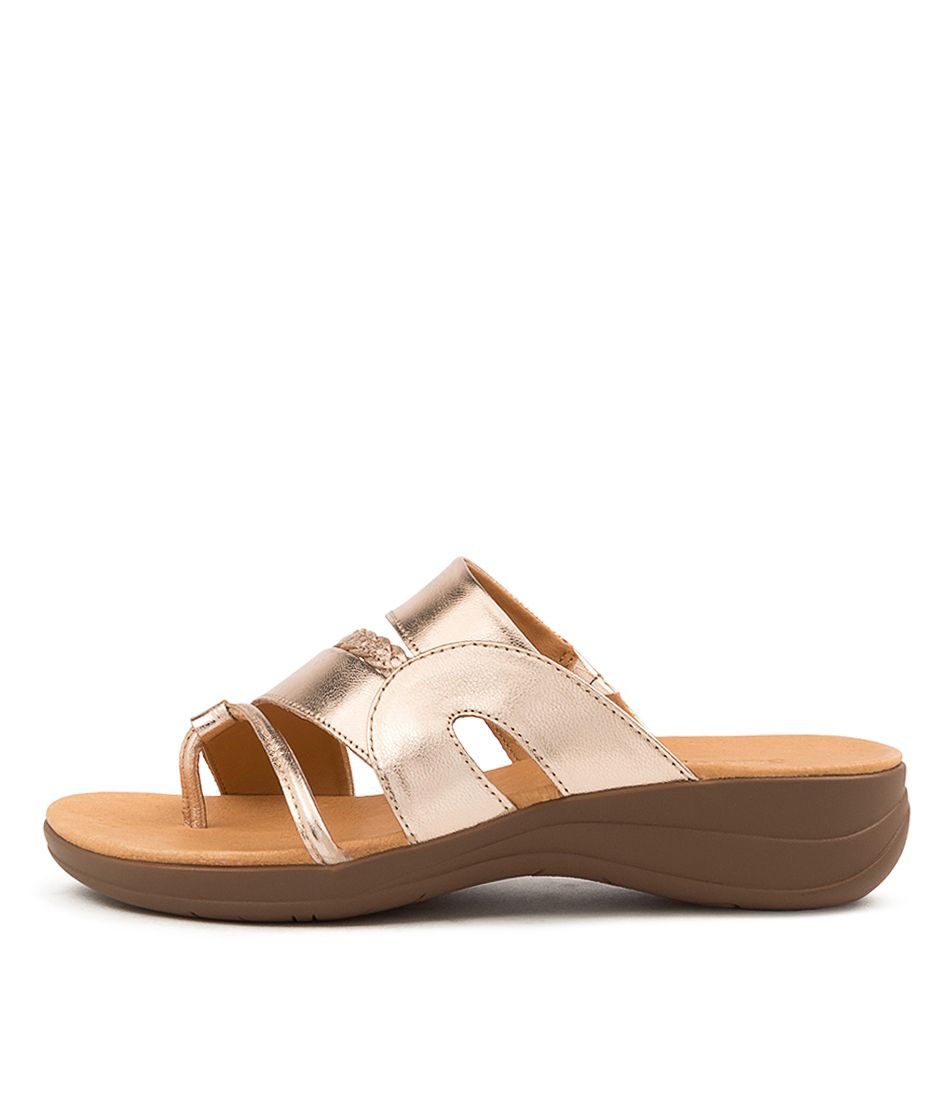 MIA SU ROSE GOLD GUM SOLE LEATHER