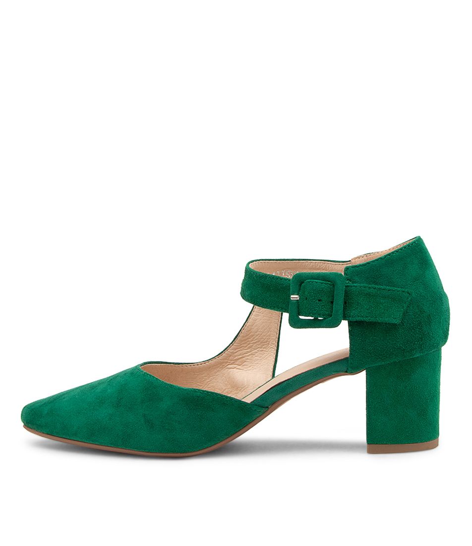 LATISHA EMERALD SUEDE HEELS