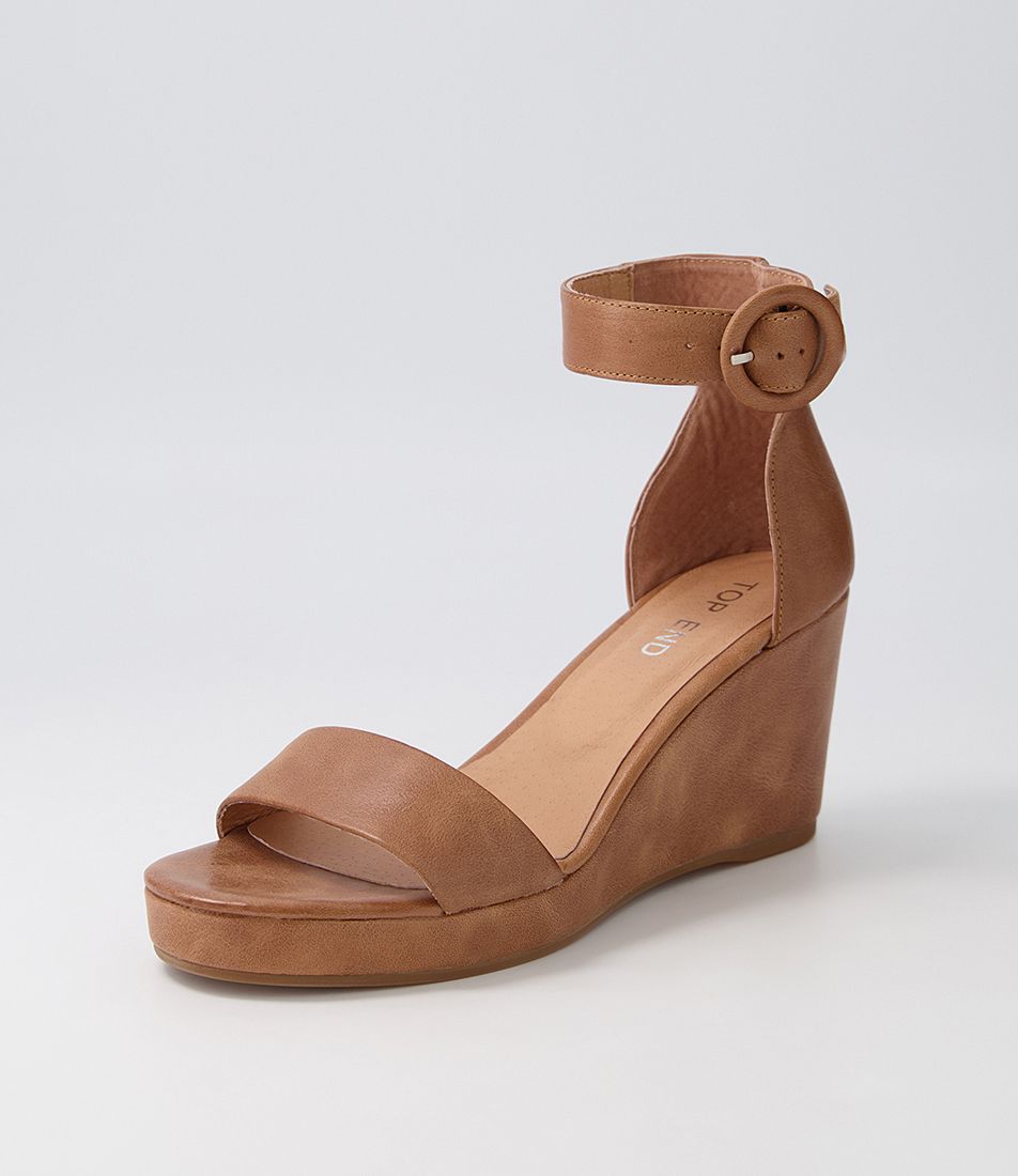 Waire Dark Tan Leather Sandals