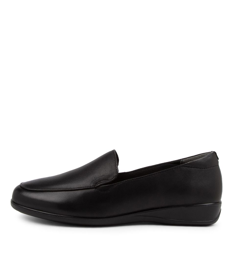 Harding2 Black Leather Slip-On Shoes