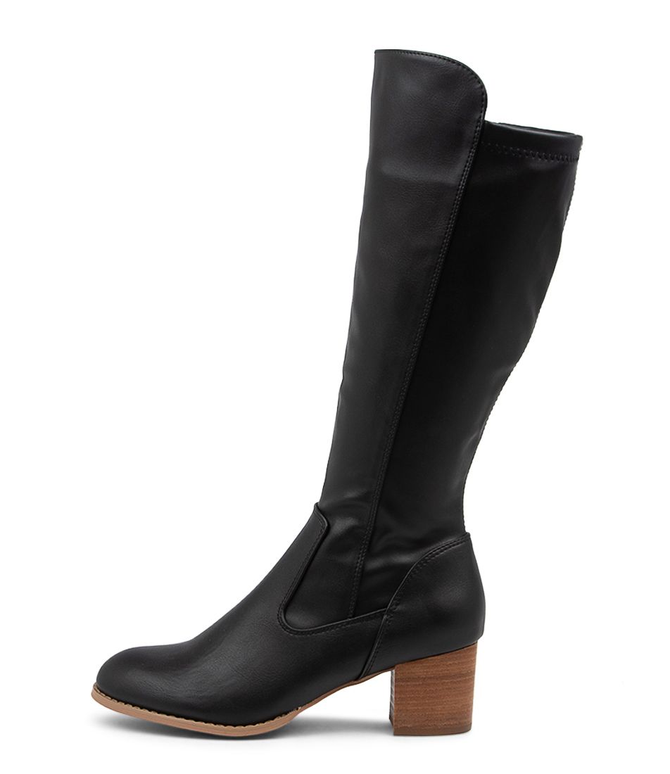 Juddy Black Knee High Boots