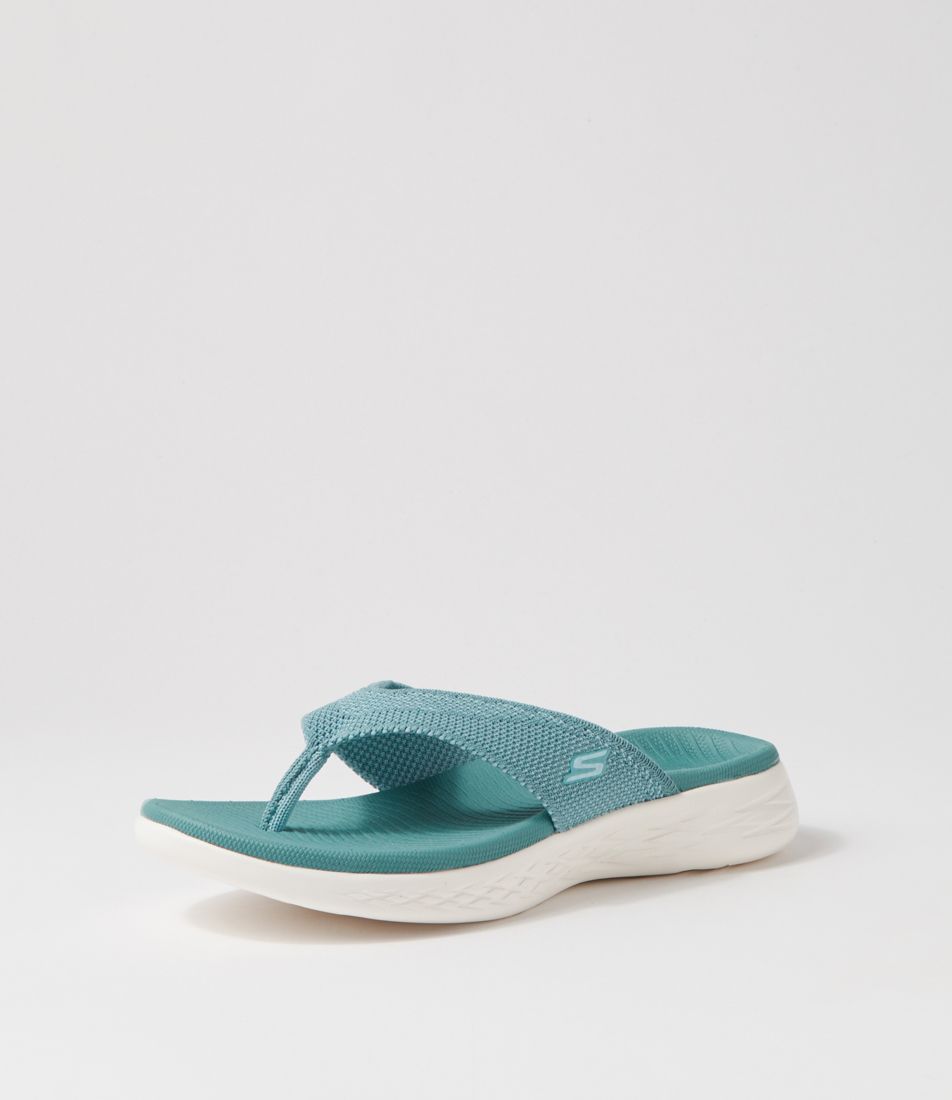 On Teal Textile Thongs
