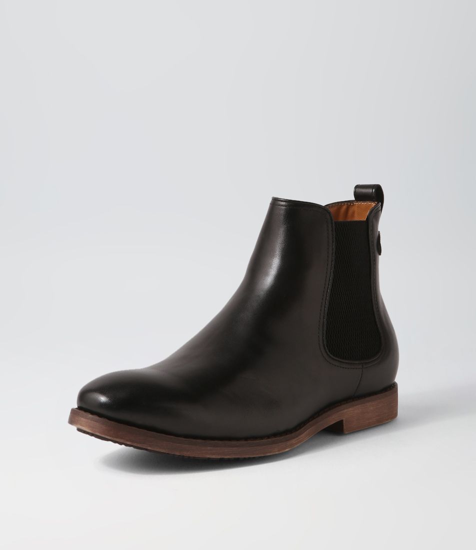 Seddon Black Leather Chelsea Boots