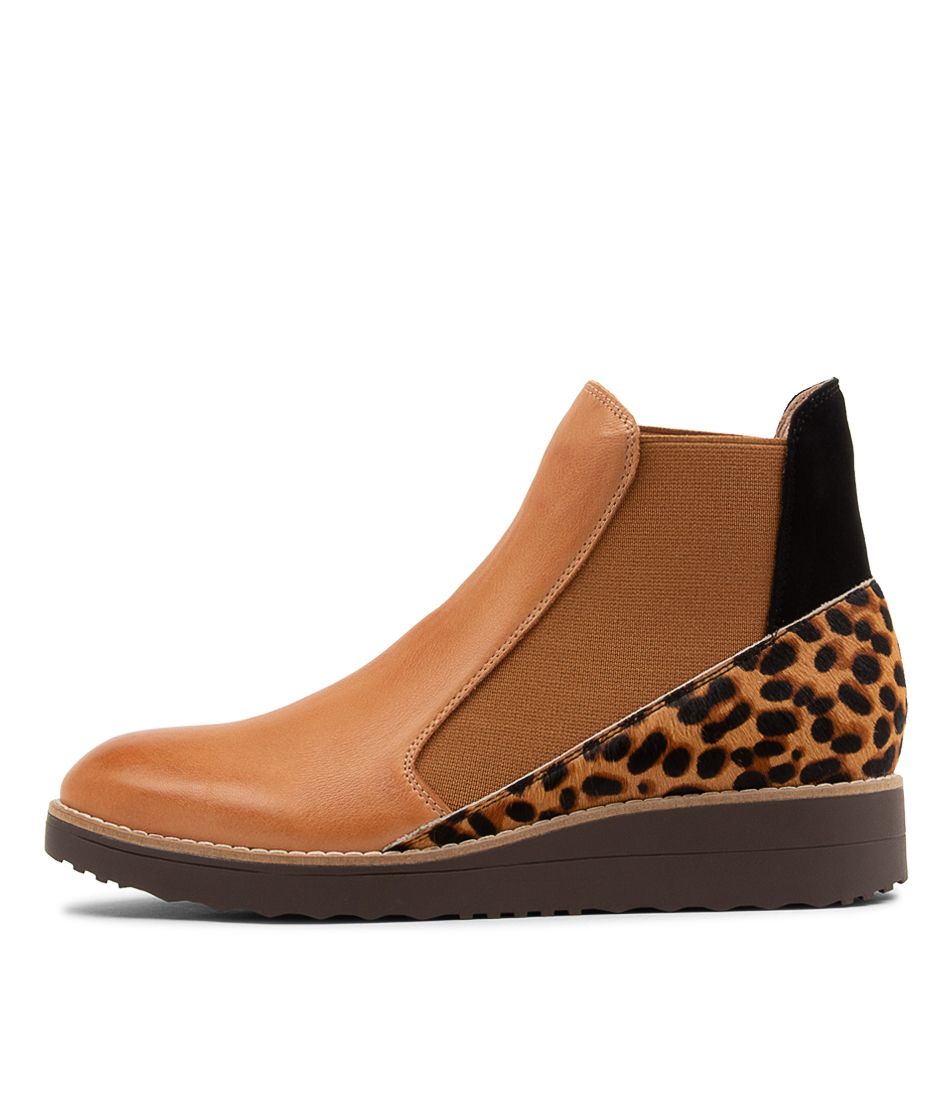 Osiel Dark Tan Leopard Multi Chelsea Boots