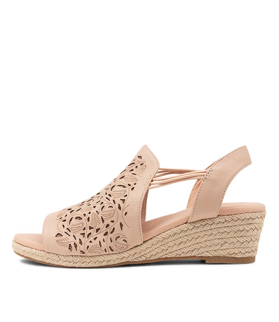 Hannah Dark Nude Leather Sandals