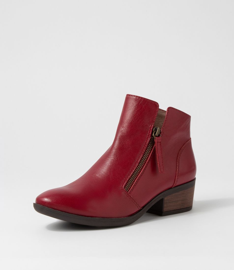 Zalen Pinot Leather Ankle Boots