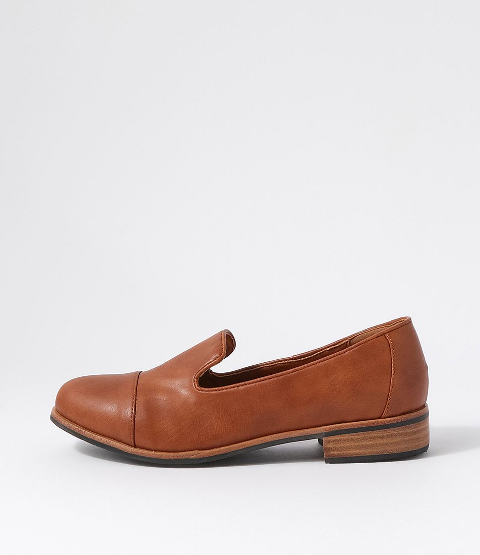 Helska Dark Tan Flat Shoes