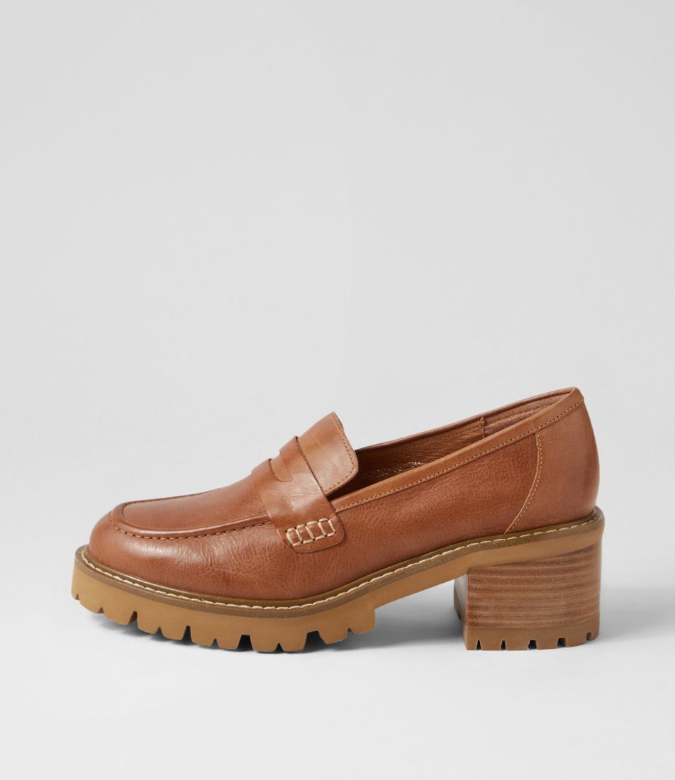 Jinnah Tan Leather Heels