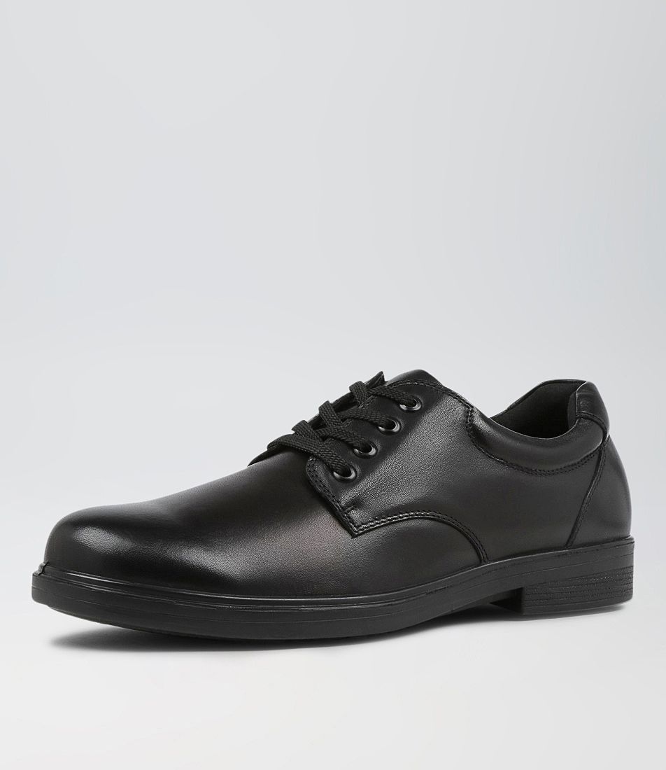 Daze Snr E Lace Black Leather Heels