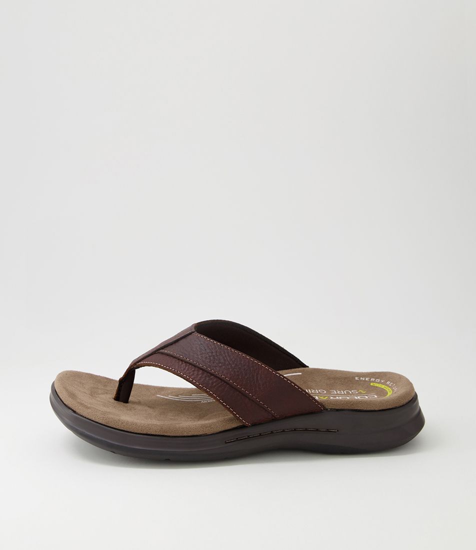 Incara Chocolate Tumble Leather Thongs