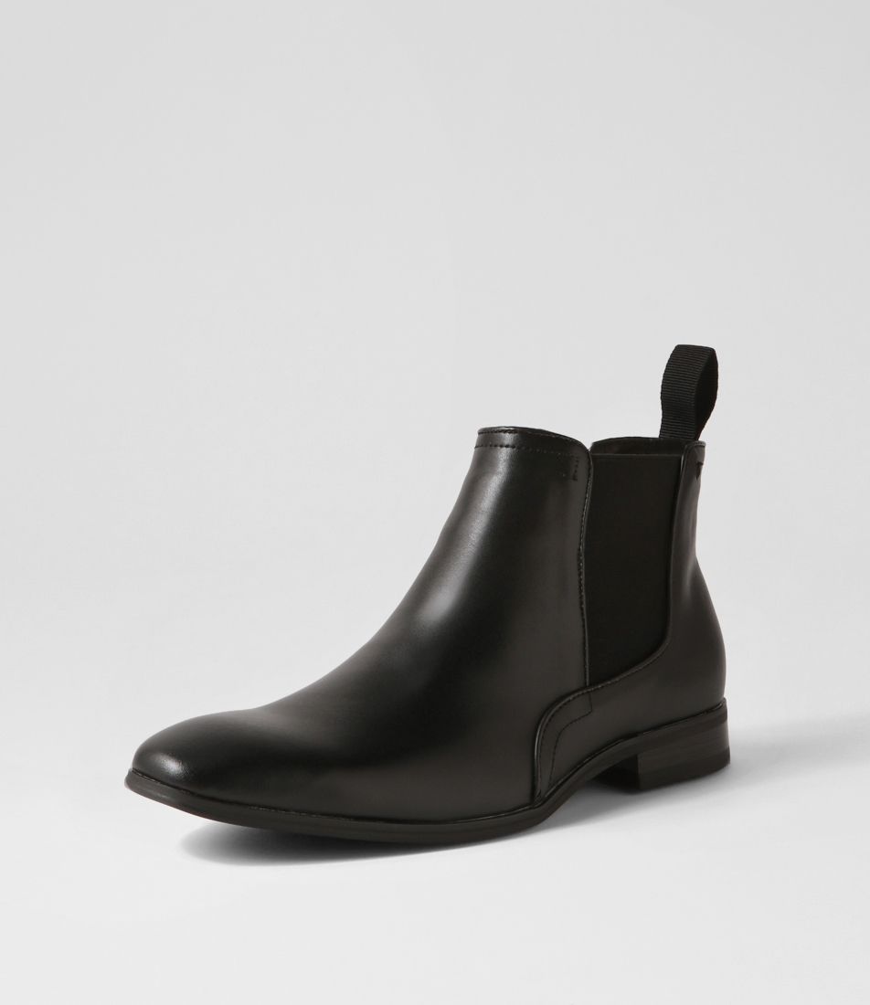Torrent Black Leather Chelsea Boots