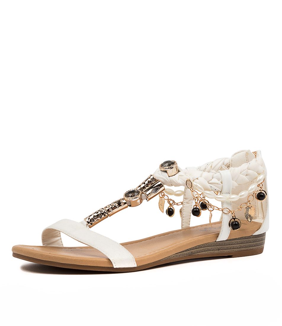 Scot White Sandals
