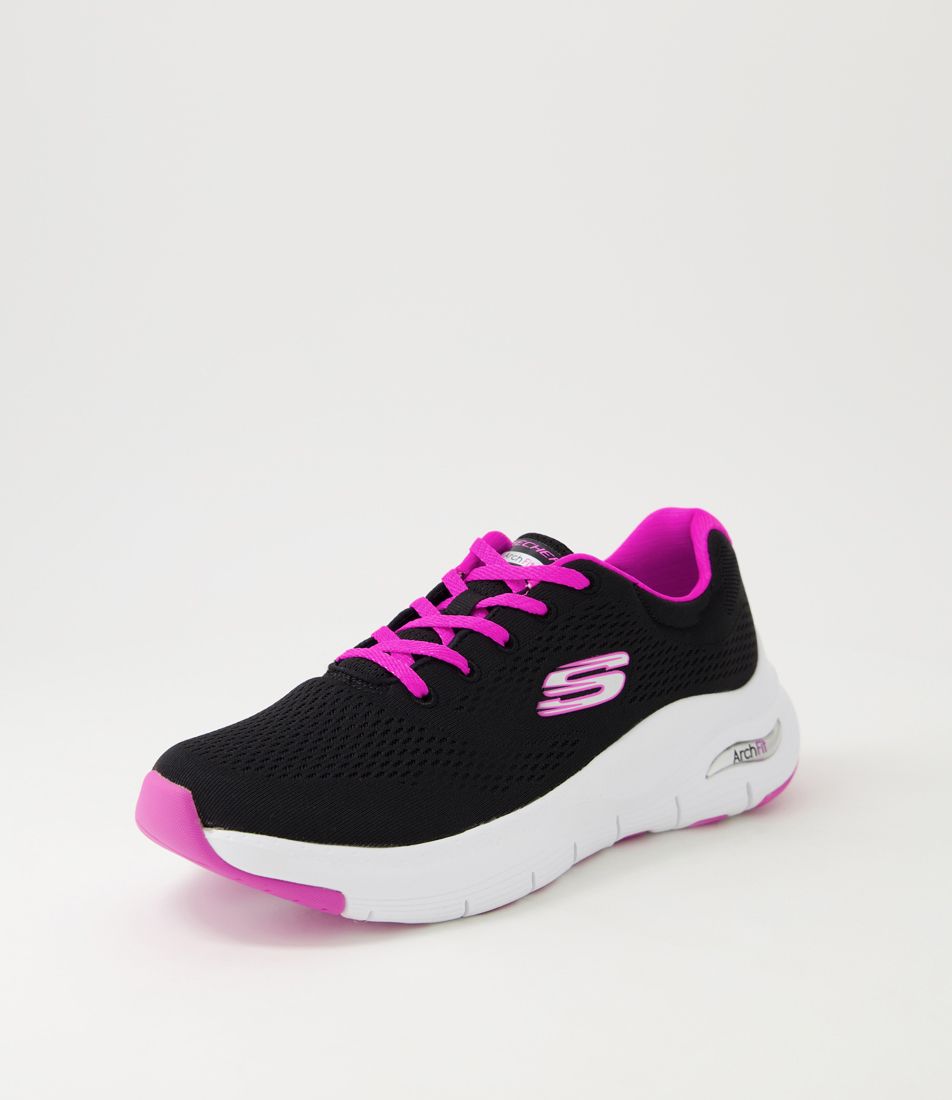Arch Fit Black Fuchsia Sneakers