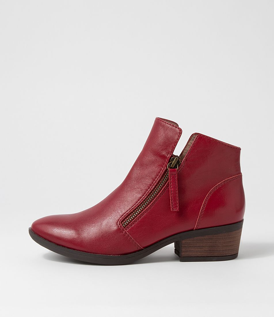 Zalen Pinot Leather Ankle Boots