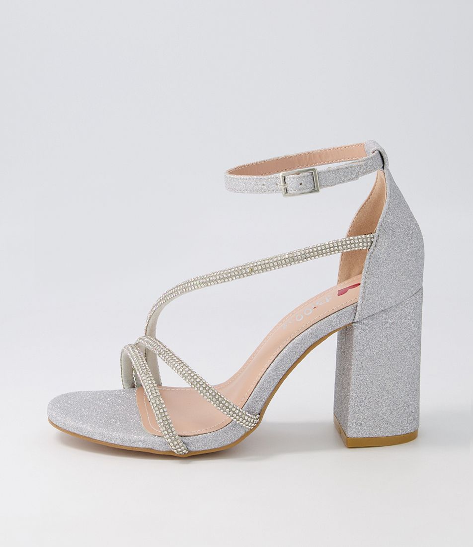 Shanema Silver Glitter Sandals