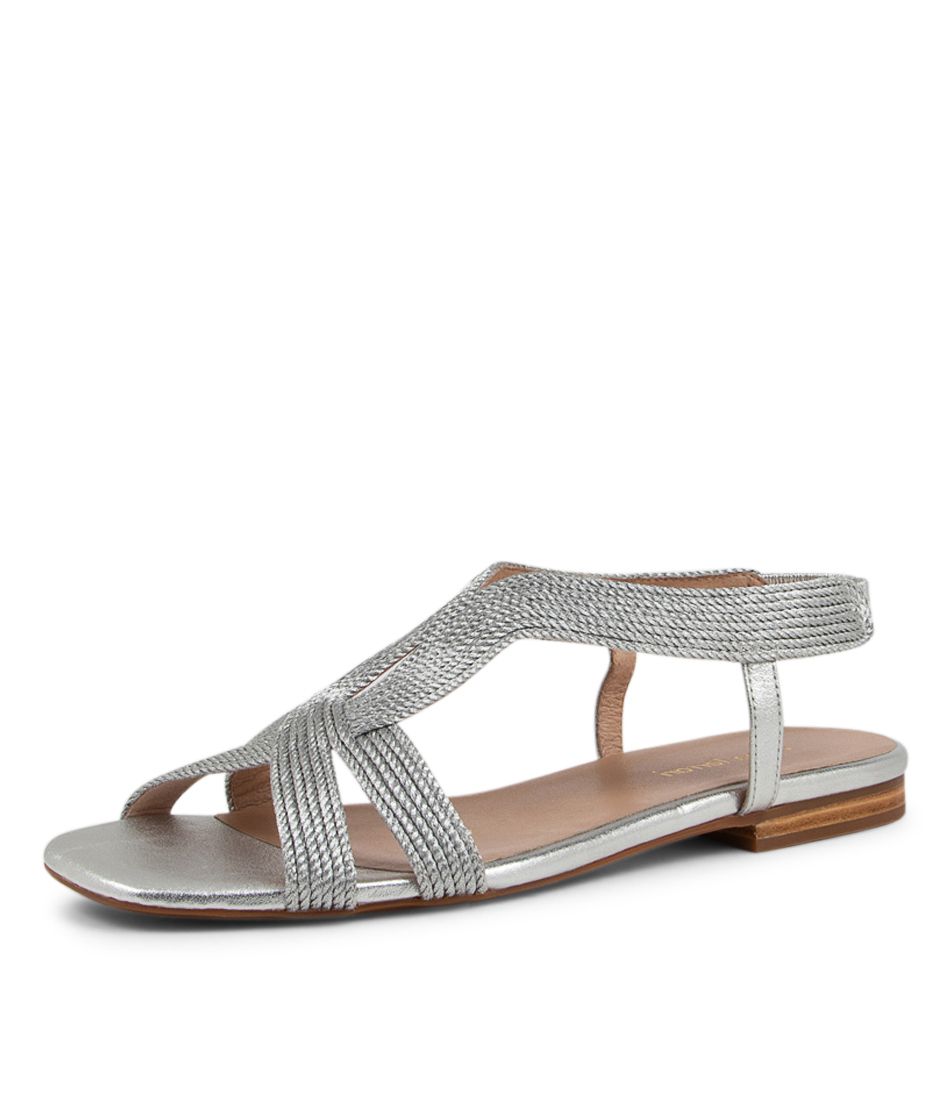 Adera Silver Rope Leather Sandals